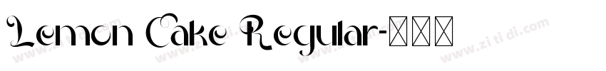 Lemon Cake Regular字体转换
